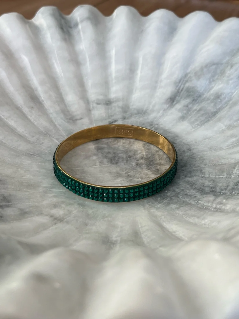 Kate Spade Gold Tone Bracelet with Emerald Green Crystal Pavé - Picture 3 of 3